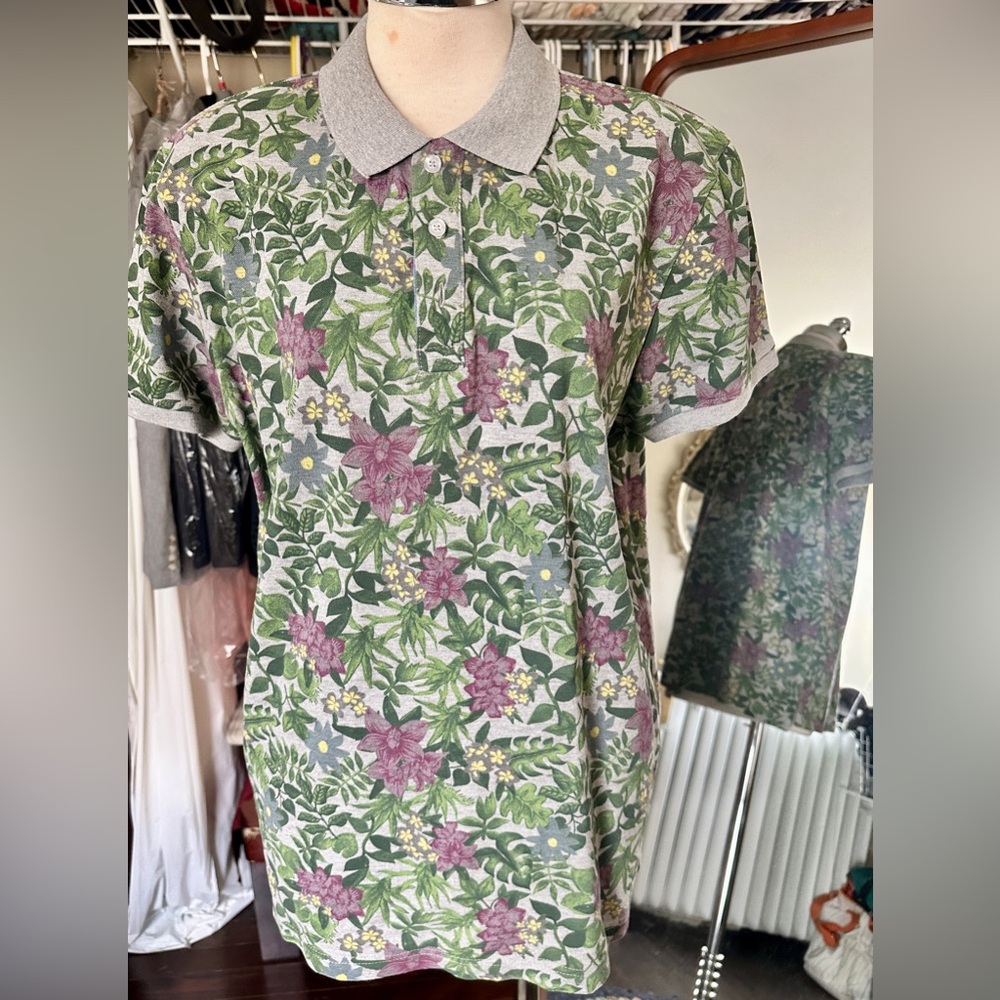 Fred Mello Tropical Floral Polo Shirt